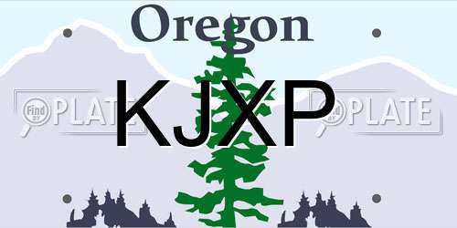 KJXP Oregon License Plate