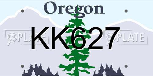 KK627 Oregon License Plate