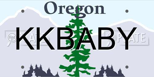 KKBABY Oregon License Plate