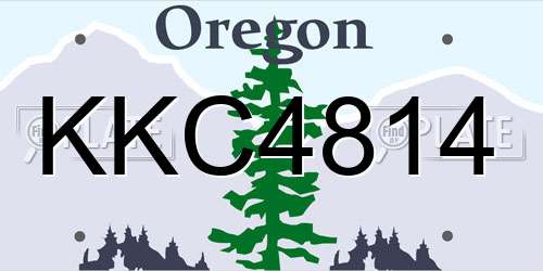 KKC4814 Oregon License Plate