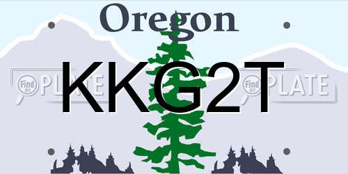 KKG2T Oregon License Plate