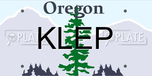 KLEP Oregon License Plate