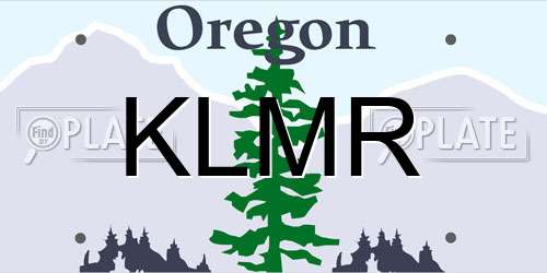 KLMR Oregon License Plate