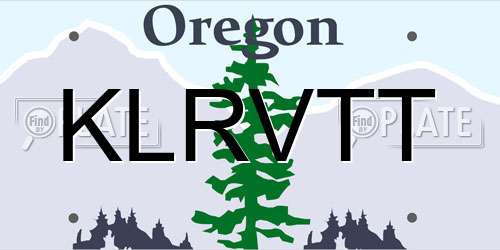 KLRVTT Oregon License Plate