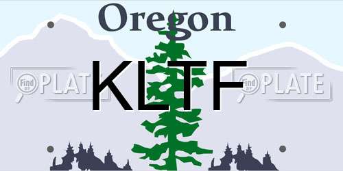 KLTF Oregon License Plate