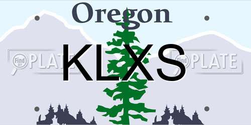 KLXS Oregon License Plate