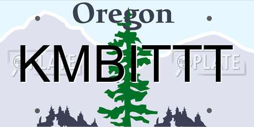 KMBITTT Oregon License Plate