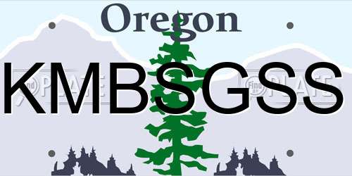 KMBSGSS Oregon License Plate