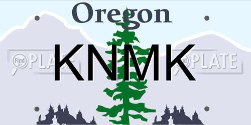 KNMK Oregon License Plate