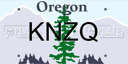 KNZQ Oregon License Plate
