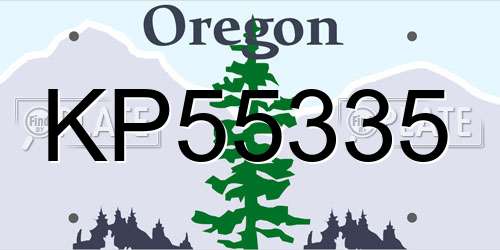 KP55335 Oregon License Plate