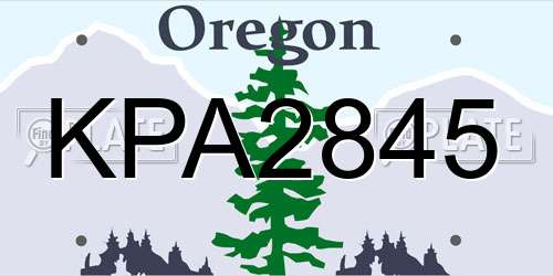 KPA2845 Oregon License Plate