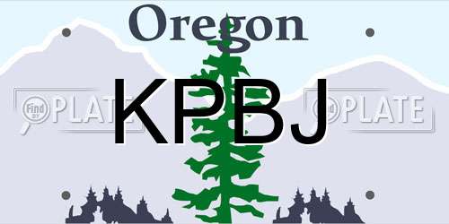 KPBJ Oregon License Plate