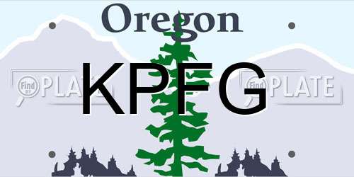 KPFG Oregon License Plate