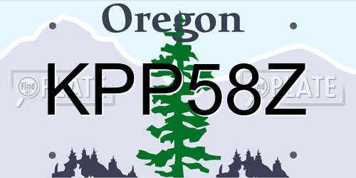 KPP58Z Oregon License Plate