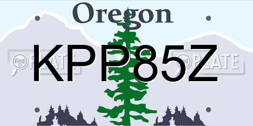 KPP85Z Oregon License Plate