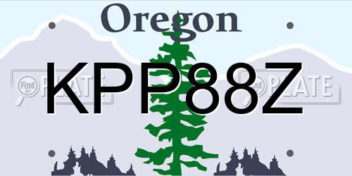 KPP88Z Oregon License Plate