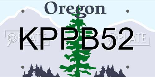 KPPB52 Oregon License Plate