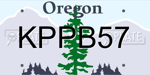 KPPB57 Oregon License Plate