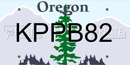 KPPB82 Oregon License Plate