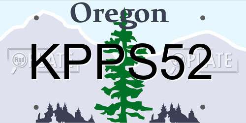 KPPS52 Oregon License Plate