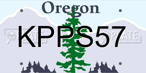 KPPS57 Oregon License Plate