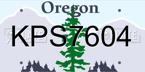 KPS7604 Oregon License Plate