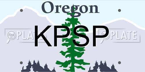 KPSP Oregon License Plate