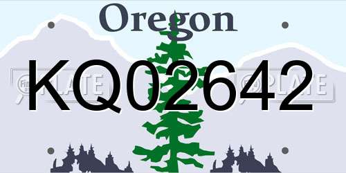 KQ02642 Oregon License Plate