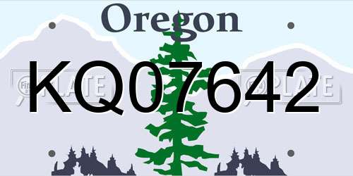 KQ07642 Oregon License Plate