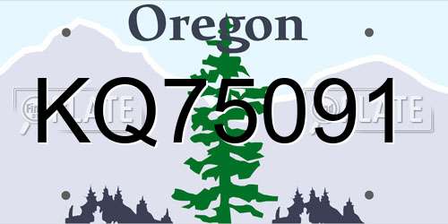 KQ75091 Oregon License Plate