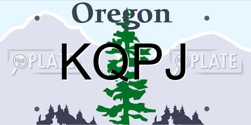 KQPJ Oregon License Plate