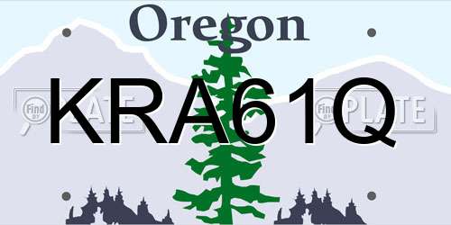 KRA61Q Oregon License Plate