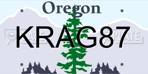 KRAG87 Oregon License Plate