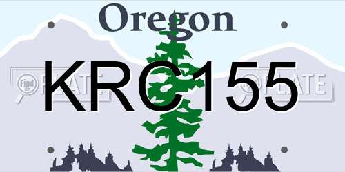 KRC155 Oregon License Plate