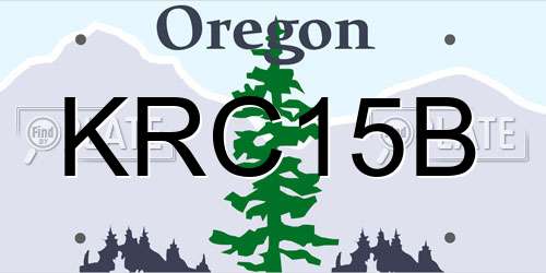 KRC15B Oregon License Plate