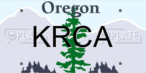 KRCA Oregon License Plate