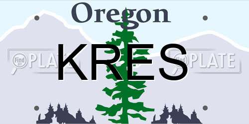 KRES Oregon License Plate