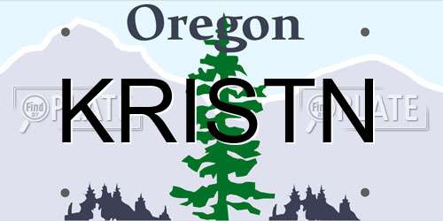 KRISTN Oregon License Plate