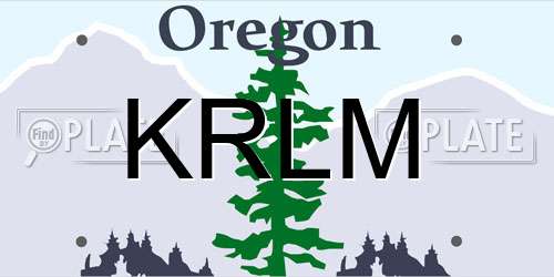 KRLM Oregon License Plate