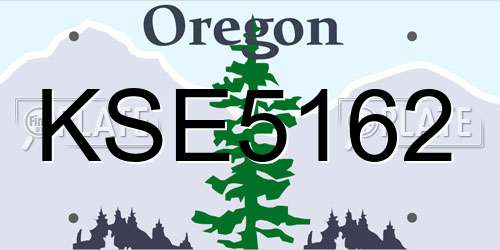 KSE5162 Oregon License Plate