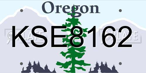 KSE8162 Oregon License Plate