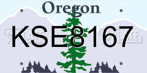 KSE8167 Oregon License Plate