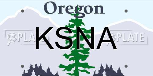 KSNA Oregon License Plate