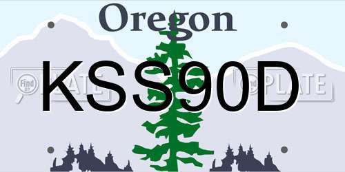 KSS90D Oregon License Plate
