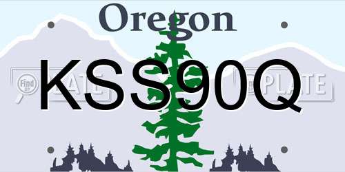 KSS90Q Oregon License Plate