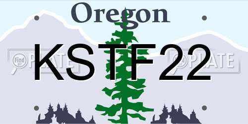 KSTF22 Oregon License Plate