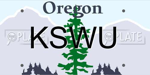 KSWU Oregon License Plate