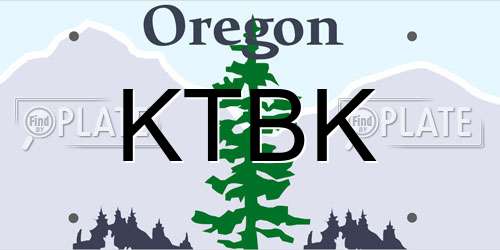 KTBK Oregon License Plate