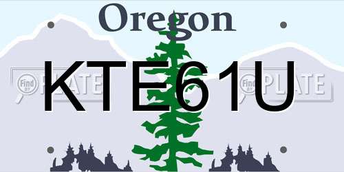 KTE61U Oregon License Plate